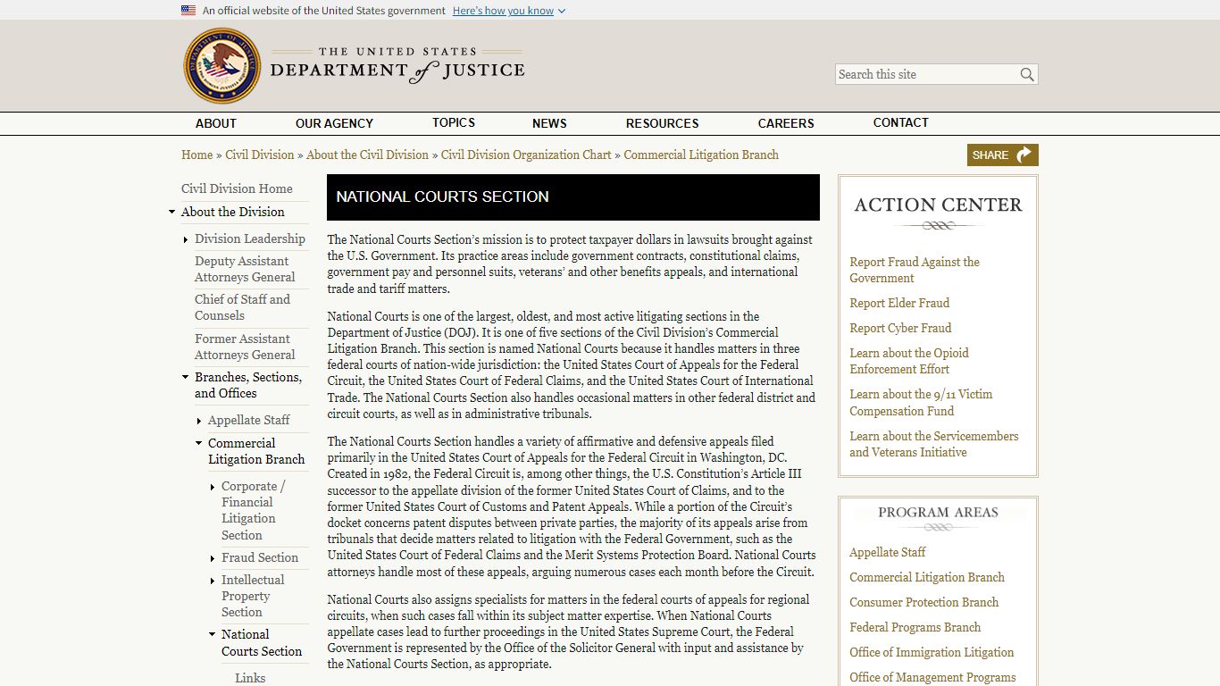 National Courts Section - United States Department of Justice